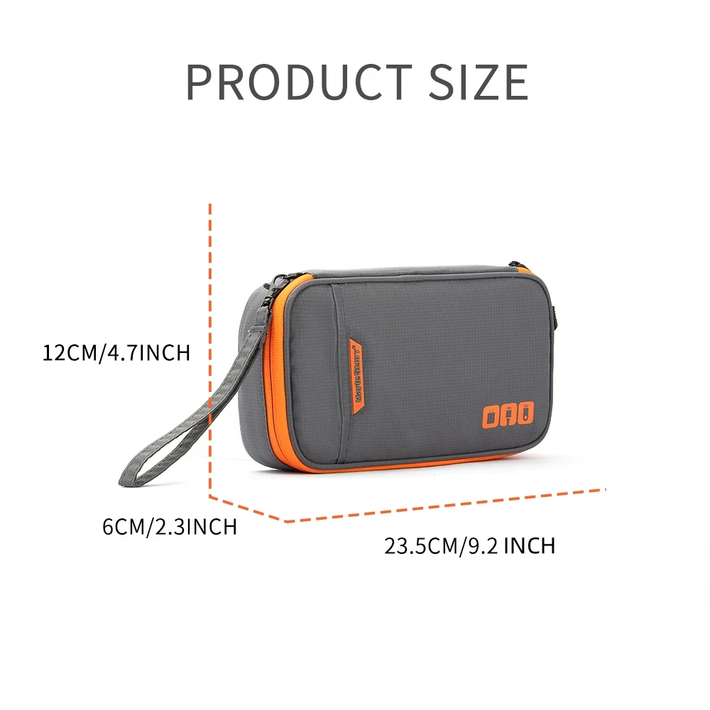 Portable Electronic Organizer Bag - Cable Storage Case with Multiple Compartments for Travel, Gadgets, Charger, USB, Power Bank