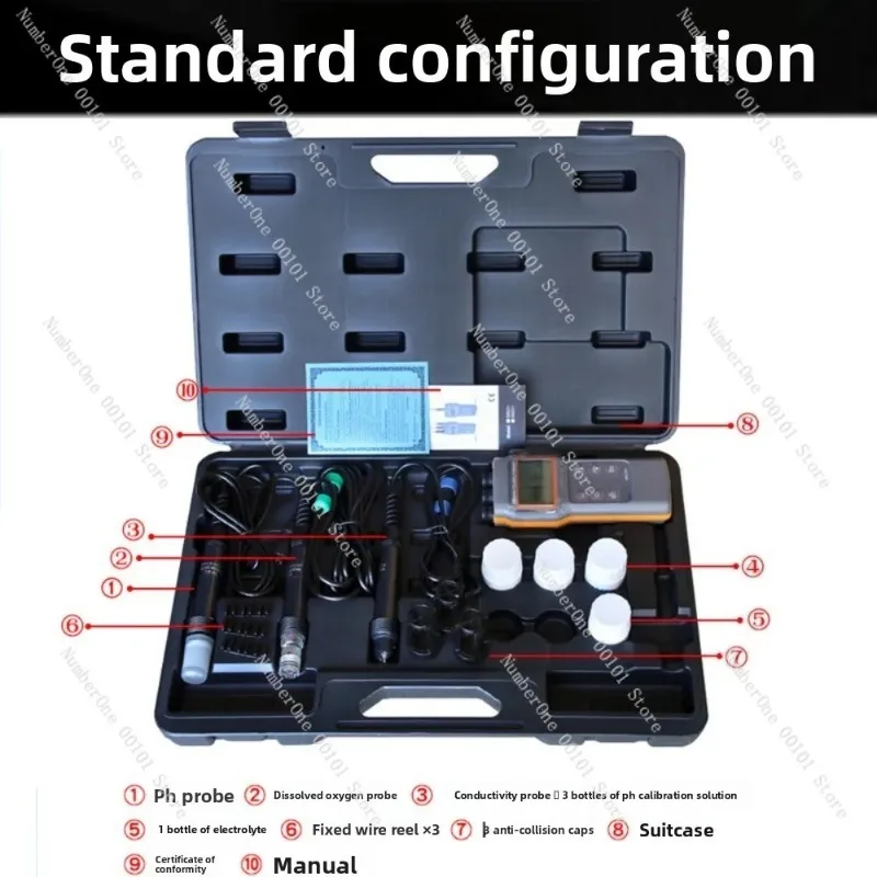 AZ86031 Multifunctional Water Quality Tester pH Meter Dissolved Oxygen Conductivity Salinity Meter
