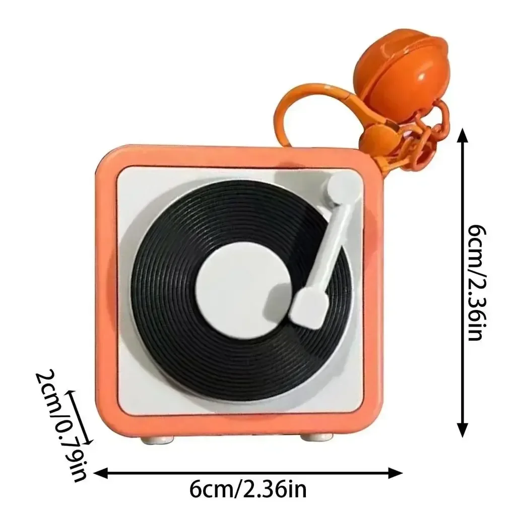 Cute Mini Multifunctional Recorder Audio Keychain Fun Recording Music Box Gramophone Backpack Pendant Ornament Birthday Gift