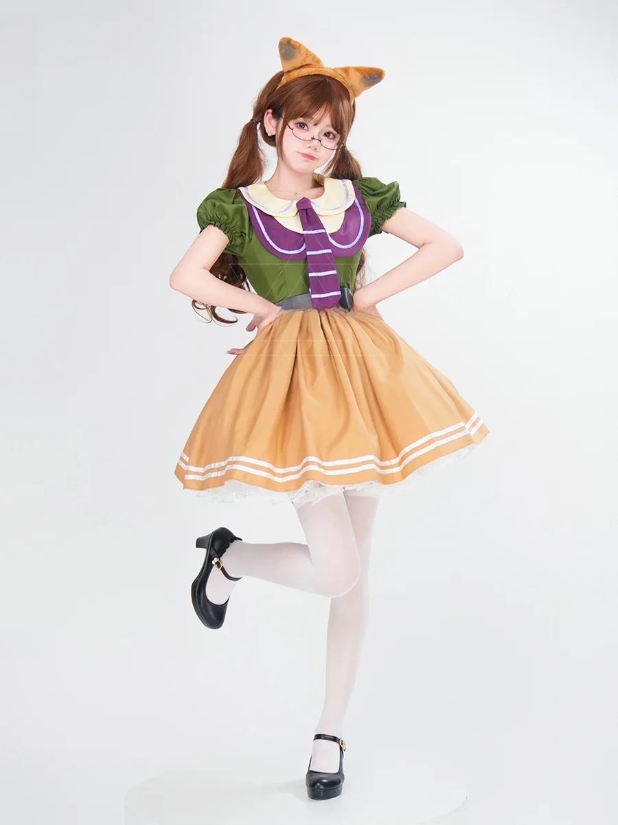 loween Cosplay Rabbit Suit Judy Police Officer Parent-Child Dr  Long Skirt Anime Exhibition Traditional Chinese Costume