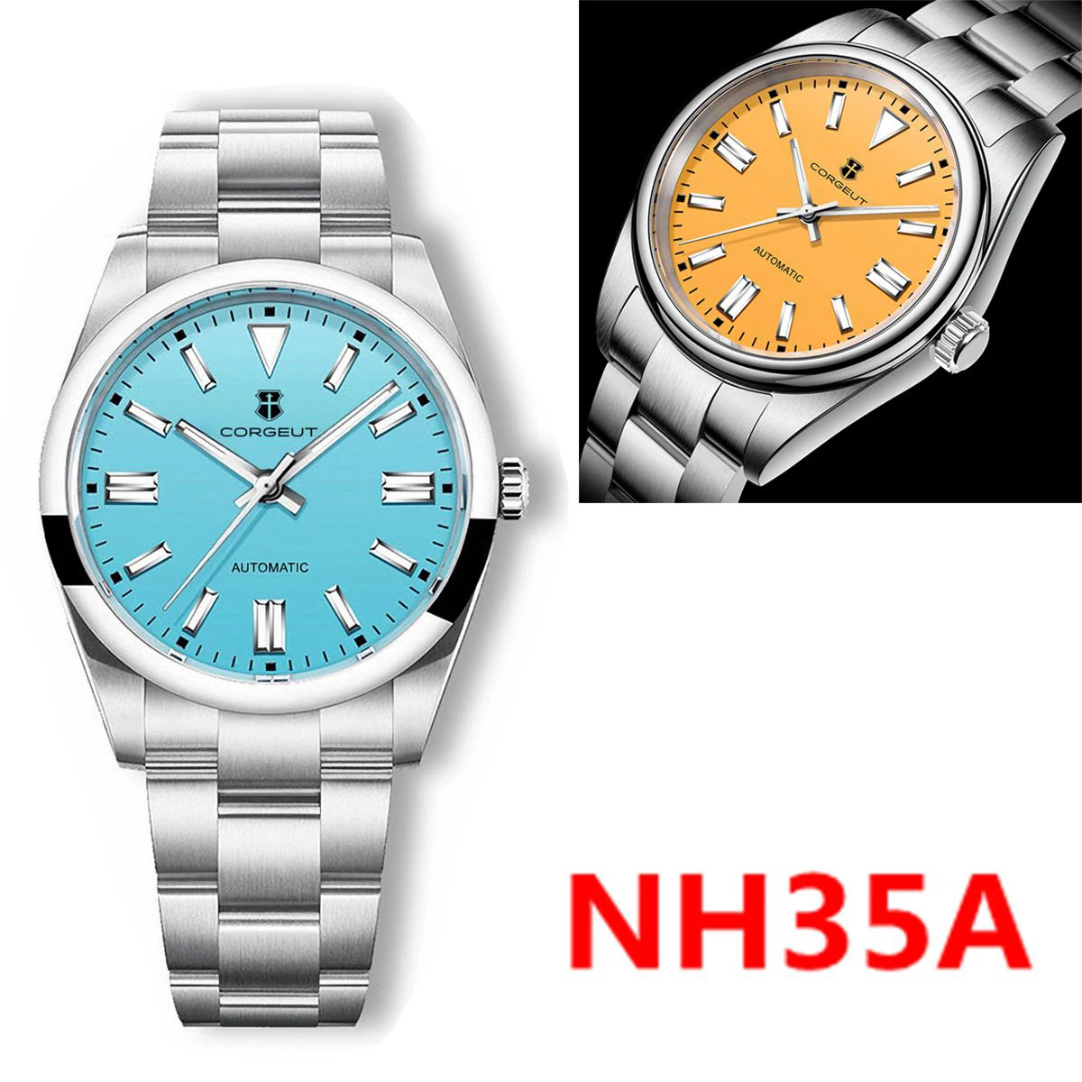 

36MM/39MM NH35 Men Watches Sapphire Luminous Automatic Mechanical Wrustwatches 10bar Waterproof Diving Watch for Man Dress Reloj