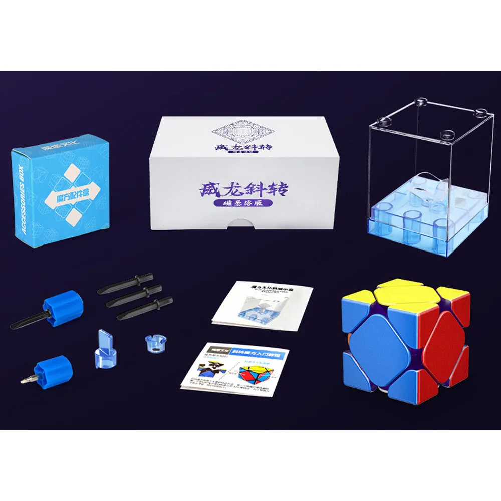 Moyu Weilong Skewb Maglev Magnetic Magic Speed Cube Stickerless Professional Fidget Toys Moyu Maglev Skewb Cubo Magico Puzzle