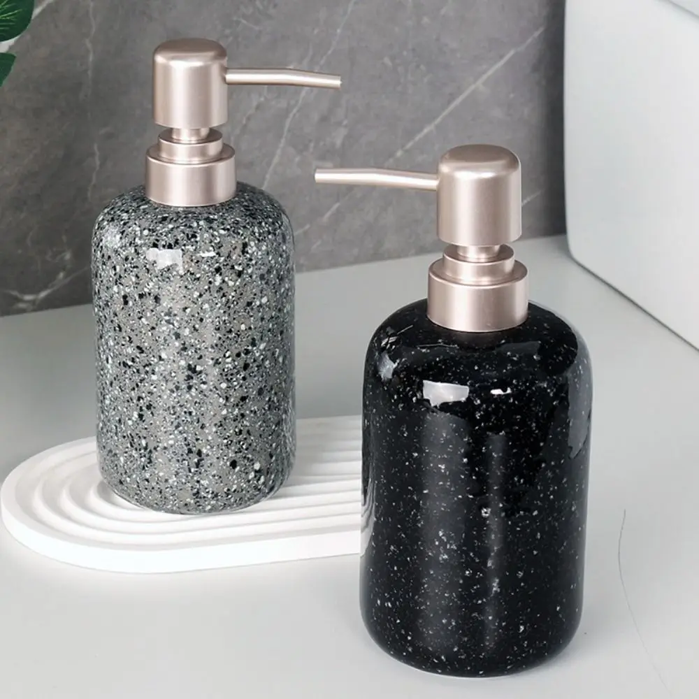 

400ml Ceramic Soap Dispensers Shower Gel Press Bottle Shampoo Bottle Emulsion Bottles Accessories Hand Sanitizer Dispenser