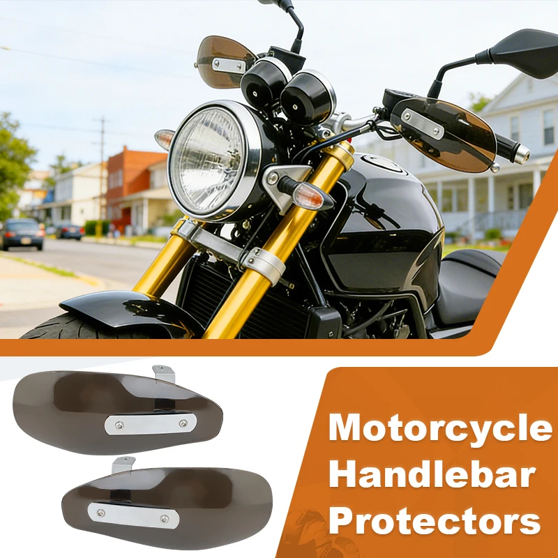 

For Harley Honda Yamaha Suzuki Chopper Motorcycle Handle Bar Hand Guard Protector Cold Wind Deflector Shield