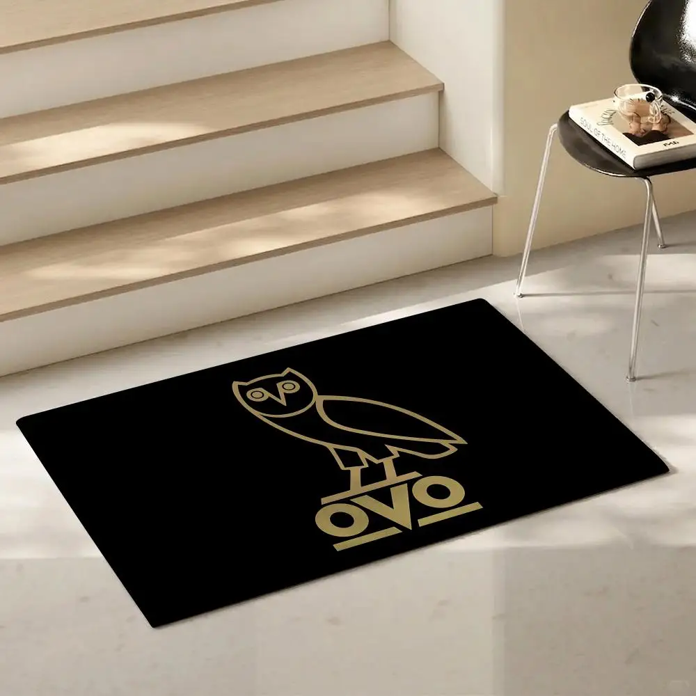 Fashion O-OVO Floor Mat Eco-Friendly Flannel Doormat Non-Slip Odorless Soft Short Plush Indoor Floor Rug