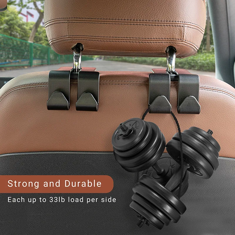 Double Head Hooks Back Seats Headrest Hanger Hook Car Accessories Car Rear Seat Hanging Holder Interior Hook Organizer