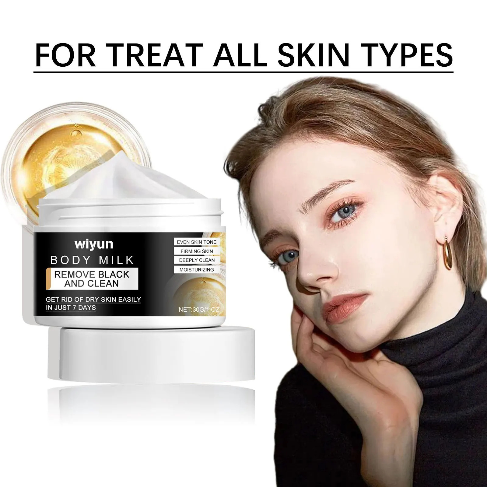 Whitening Body Cream Remove Chicken Skin Lift Firm Anti-Dryness Treat Melanin Tender Smooth Lotion Bright Moisturizer Body Milk