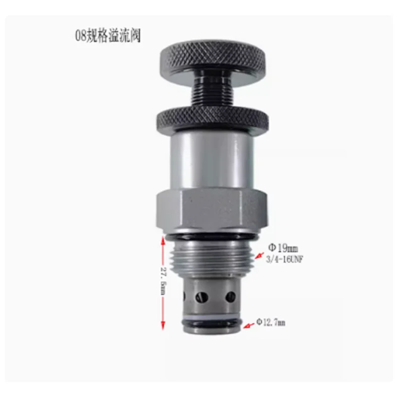 

RV08 Pressure Valve Adjustable Threaded Cartridge Valve Pressure Safety Hydraulic Relief Valve