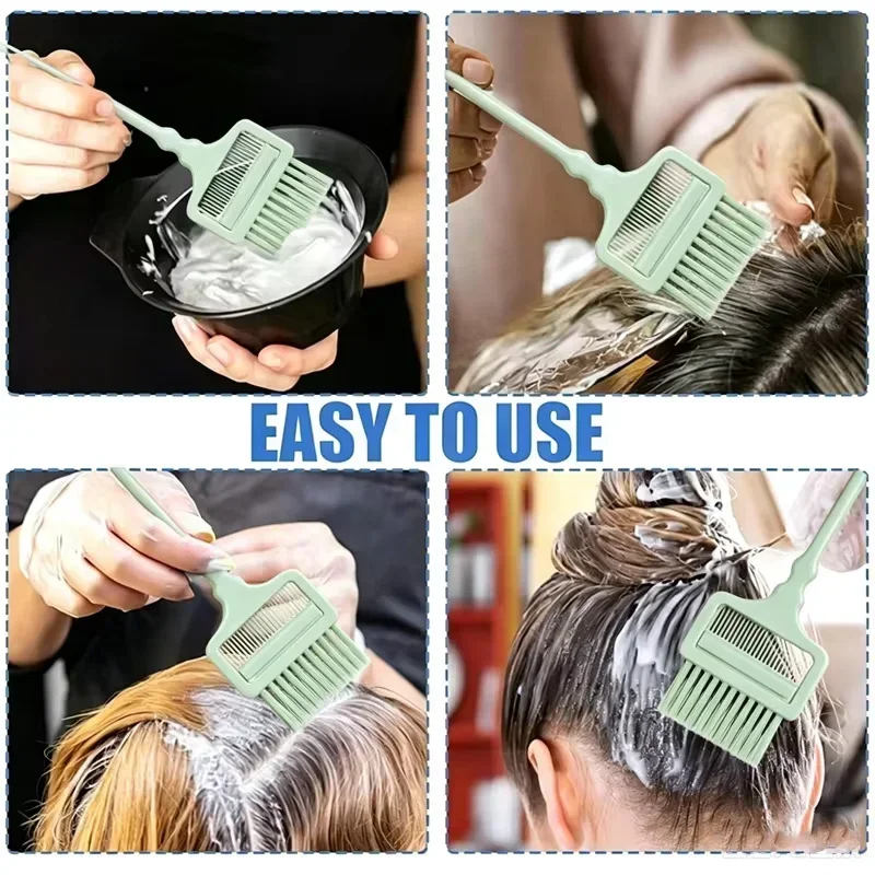 4Pcs Hair Dyeing Tool Set Hair Color Bowl Whisk Brush Comb Kit Home Salon DIY Hair Coloring Hairdressing Accessories