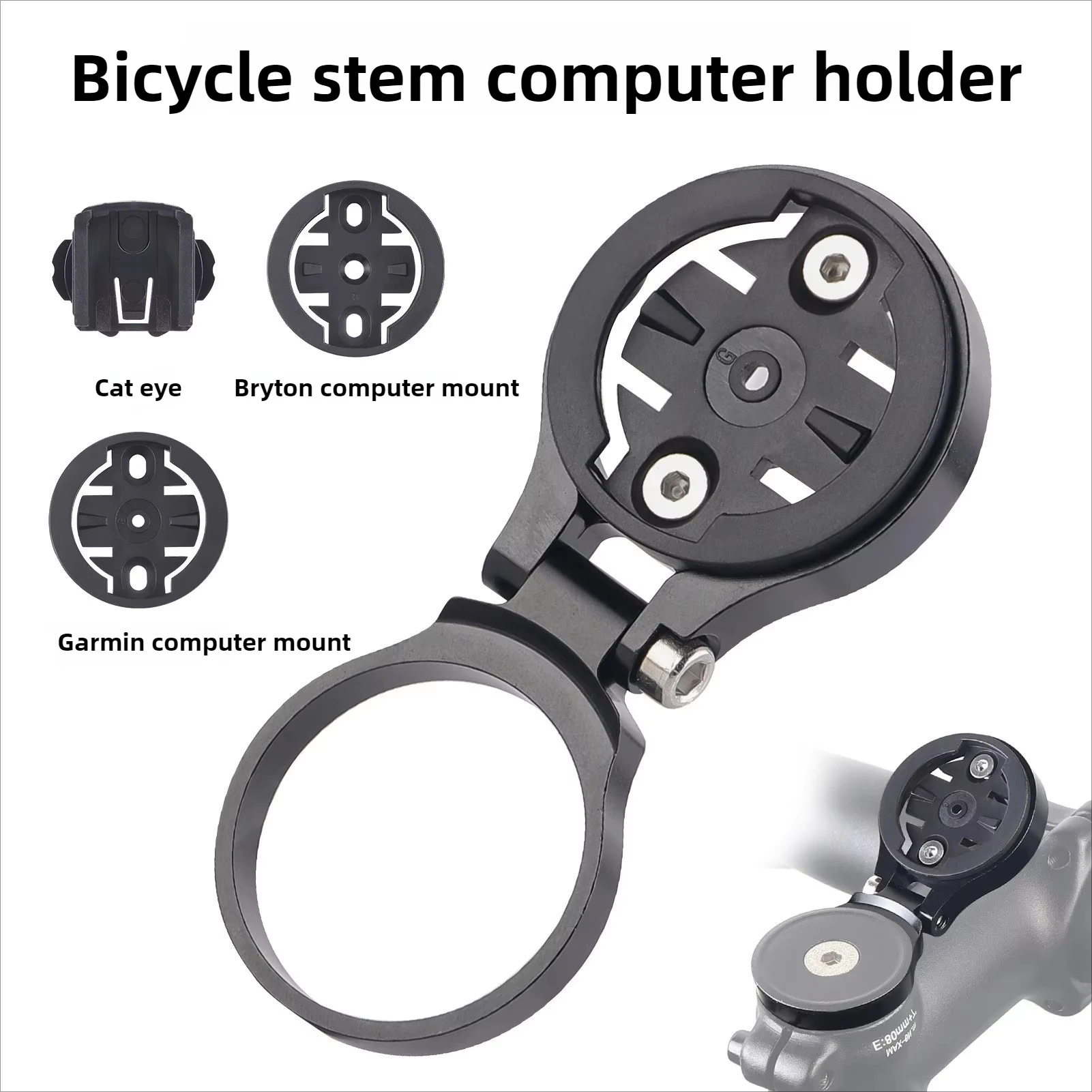 Bicycle Computer Holder Bike Stopwatch Mount Adjustable Stem Top Cap Computer Holder For Garmin Bike Accessories