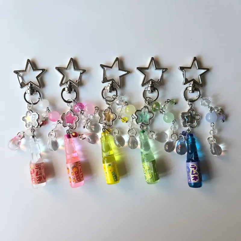 Llavero con cuentas de Ramune | Llavero de soda japonés