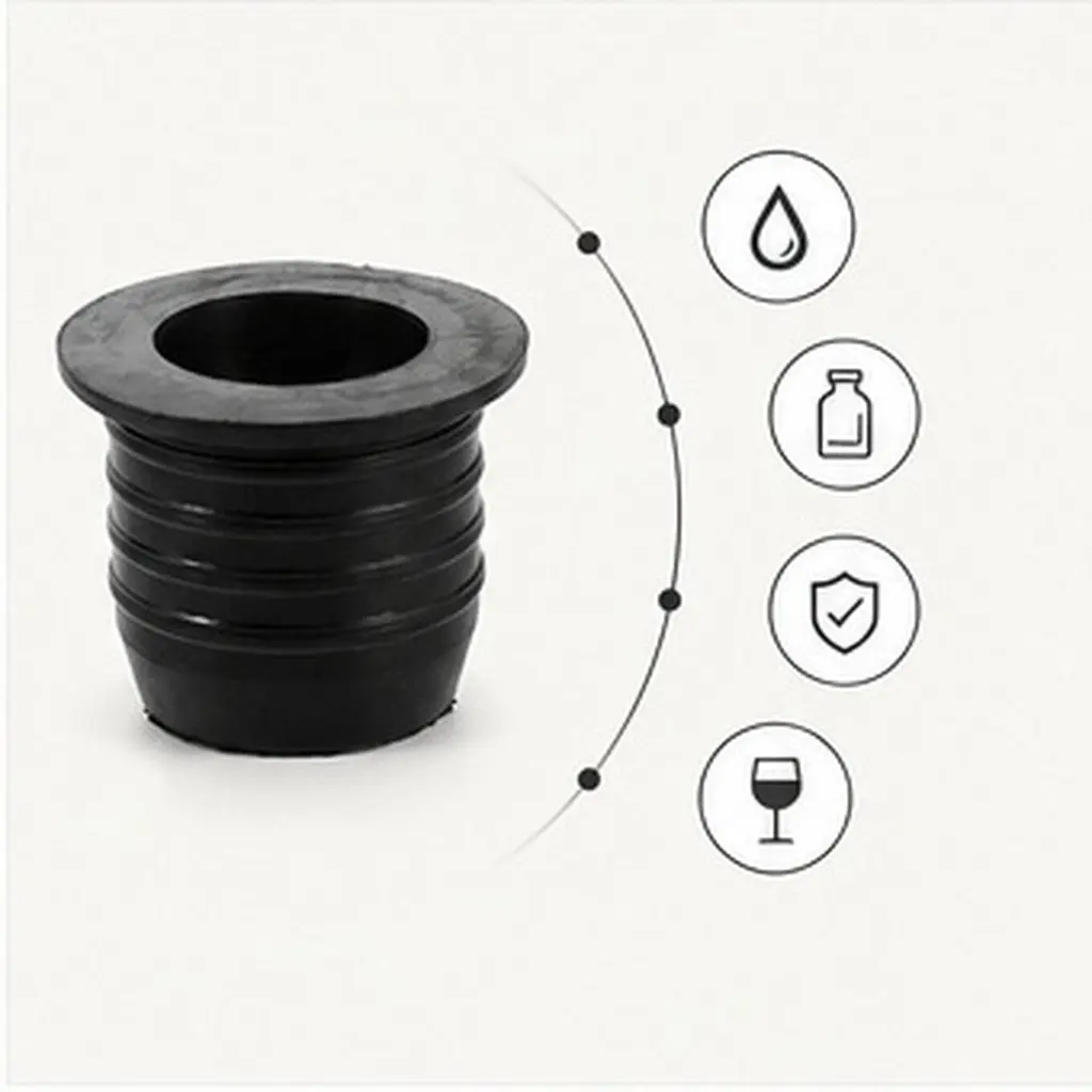 6Pcs Silicone Liquor Pourer Adapters Wide Mouth Bottle Spouts for Wine Olive Oil Cocktail Smooth Pour Liquid Control