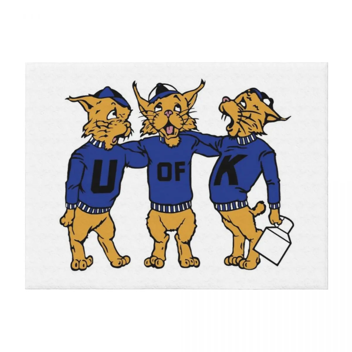 

University of Kentucky Vintage Wildcats Throw Blanket Custom For Decorative Sofa Giant Sofa Multi-Purpose Blankets