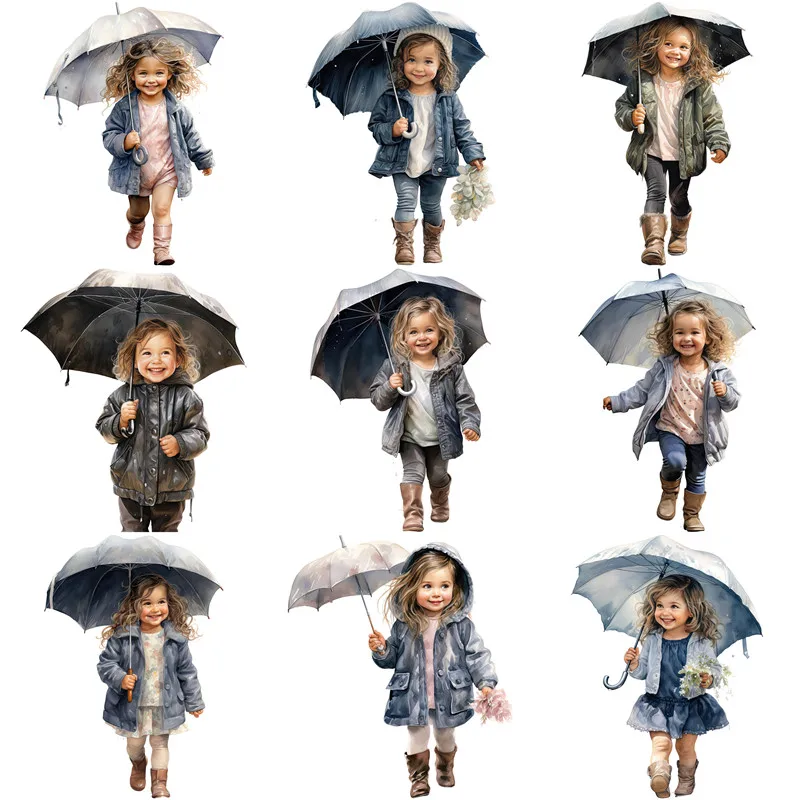 Umbrella girl Stickers Crafts And Scrapbooking stickers kids toys book Decorative sticker DIY Stationery