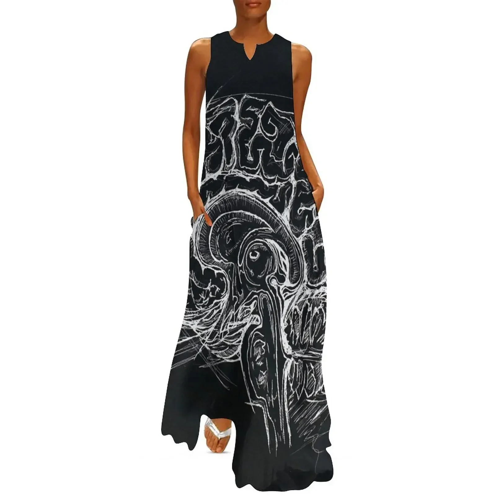 

Brain Long Dress chic and elegant woman dress womens dress Summer dresses for women Woman clothing