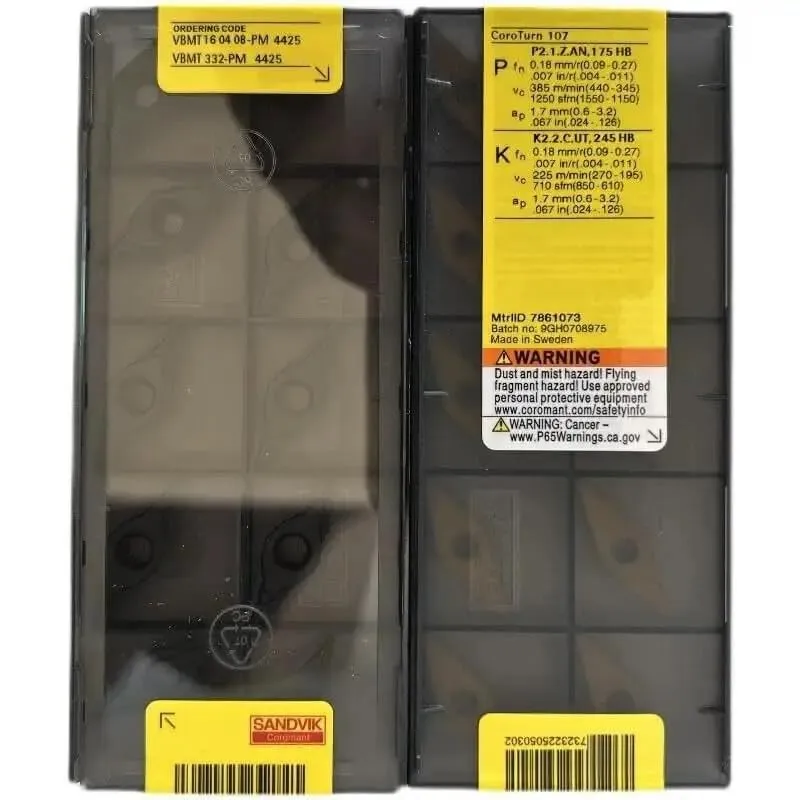 

Original SANDVIK / VBMT160408-PM 4425 / Hard alloy CNC Blade 10 Pcs