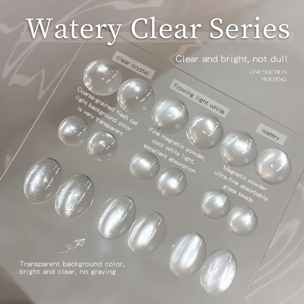 

Kaniu 12ml White Cat Magnetic Gel Sparkling Crystal Cat Nail Gel Polish Semi Permanent Soak Off UV LED Gel Nail Art Varnish