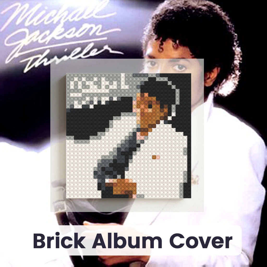 

M-Michael Jackson Album Poster Gift MOC Building Blocks Brick Mosaic Art Poster Wall Hanging Painting Living Room Home