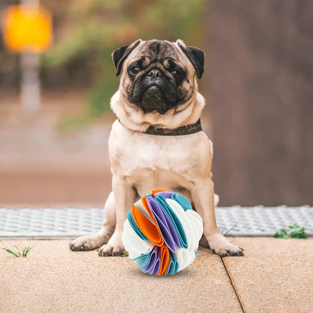Pet Sniffing Balls 15CM White ange Blue Purple Puzzle Toys Food Leak Training Balls Dog Sniff Toy Pet Playthings Small Dogs Slow