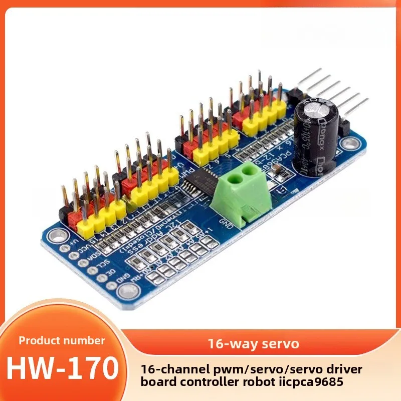 Picture 3: 16 Channel PWM Servo Driver Board IIC PCA9685 High Precision for Robot Control Arduino Raspberry Pi