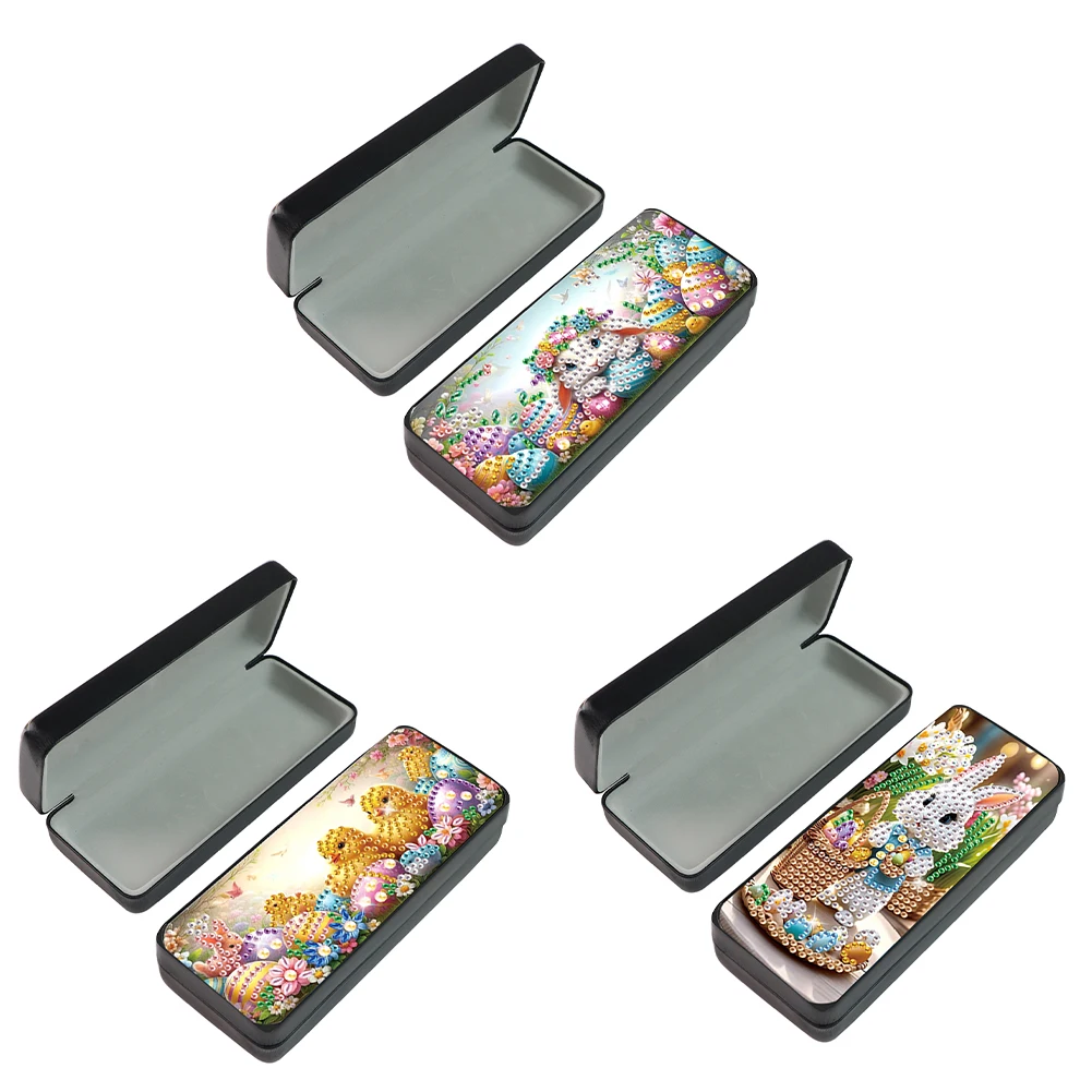 

Easter Day PU 5D Diamond Painting Sunglass Case Diamond Art Sunglasses Case 5D DIY Handmade Eye Glasses Case for Men Women