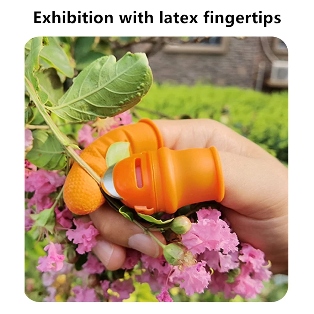 Finger Harvest Knife Protective Fingertip Rubber Cover Picking Vegetable Thumb Knife Finger Protector Thumb Cutter Separator