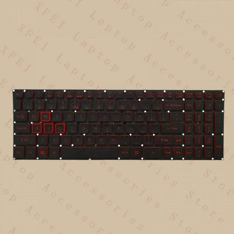 

F New Replacement Keyboard Backlit for Acer Nitro 5 AN515-51 AN515-52 AN515-53 US