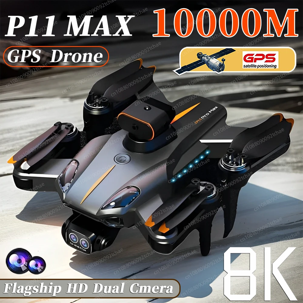 For Xiaomi P11 Max Drone 8K 5G GPS Professional HD Aerial Photography Dual-Camera Obstacle Avoidanc Brushless Quadrotor 10000M