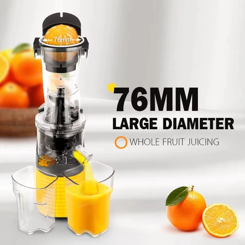 Houselin Cold Press Juicer,250W Slow Juicer Machines, Masticating Juicer with High Juice Yield for Whole Vegetables & Fruits