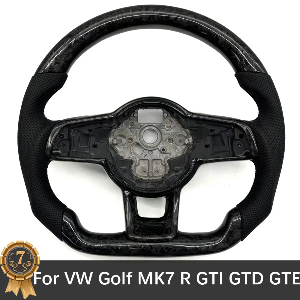 For VW Golf MK7 R GTI GTD GTE For Scirocco 2015 T-ROC Tiguan Customised Carbon Fiber steering Wheel Base Accessories