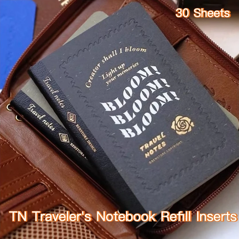 Caderno de Viagem Fromthenon com Refil, Capa Vintage com Relevo em Folha Dourada, Páginas Internas em Grade em Branco para Diário de Viagem Retrô e Planejador