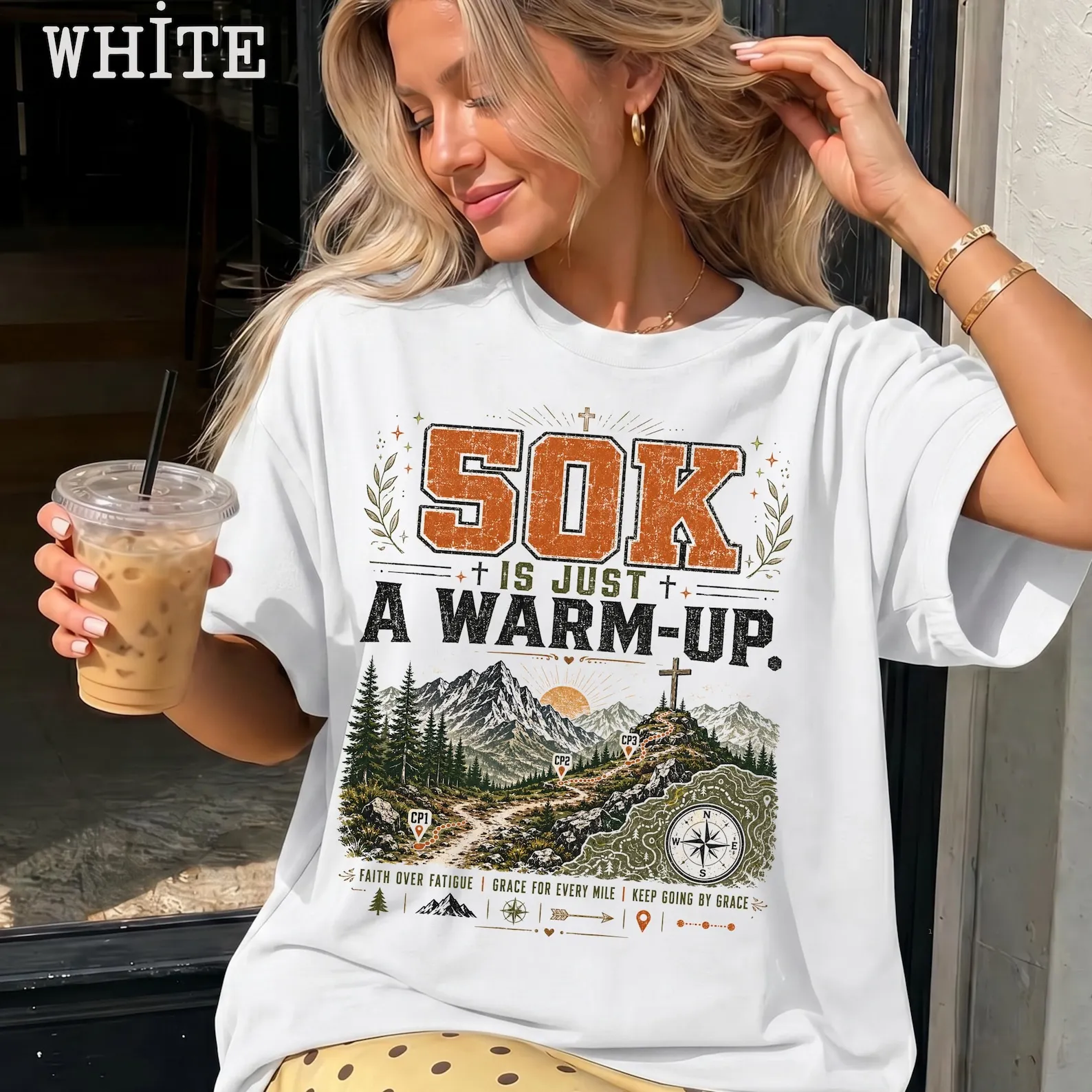 50K Is Just a Warm-Up Shirt, Trail Running Mountain Marathon Tee,cotton® Ultra Runner T-Shirt