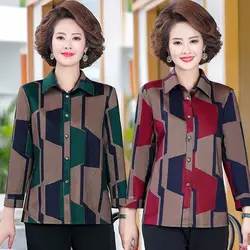 Thin Jacket Long Sleeved Shirt Grandma's Shirt Top Elderly Clothes