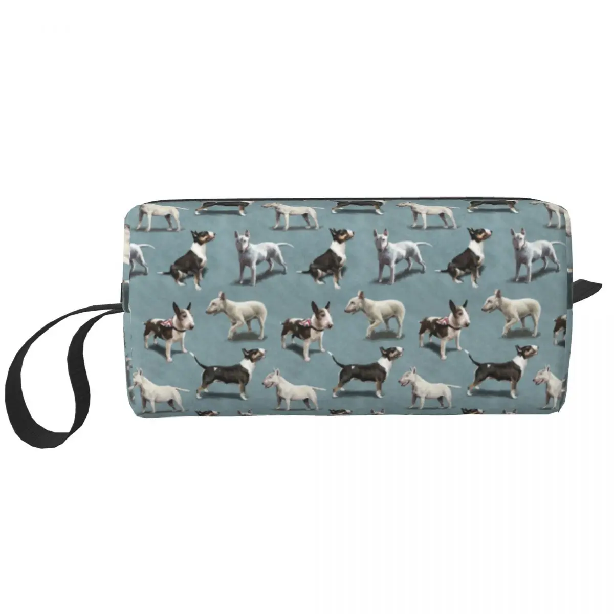 Custom Bull Terrier Dog Toiletry Bag para Mulheres, Animal Maquiagem Cosmetic Organizer, Ladies Beauty Storage Dopp Kit Case