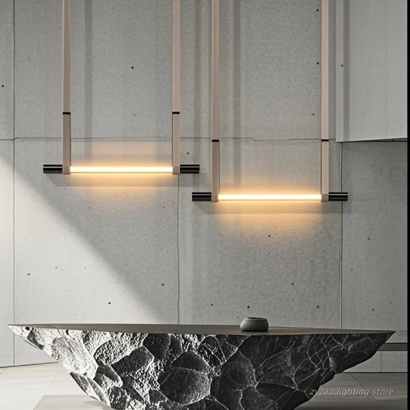 Designer Leather Belt Led Pendant Lights Luxury Long Belt Pendant Lamp for Restaurant Dining Room Long Hanging Lights Fixture