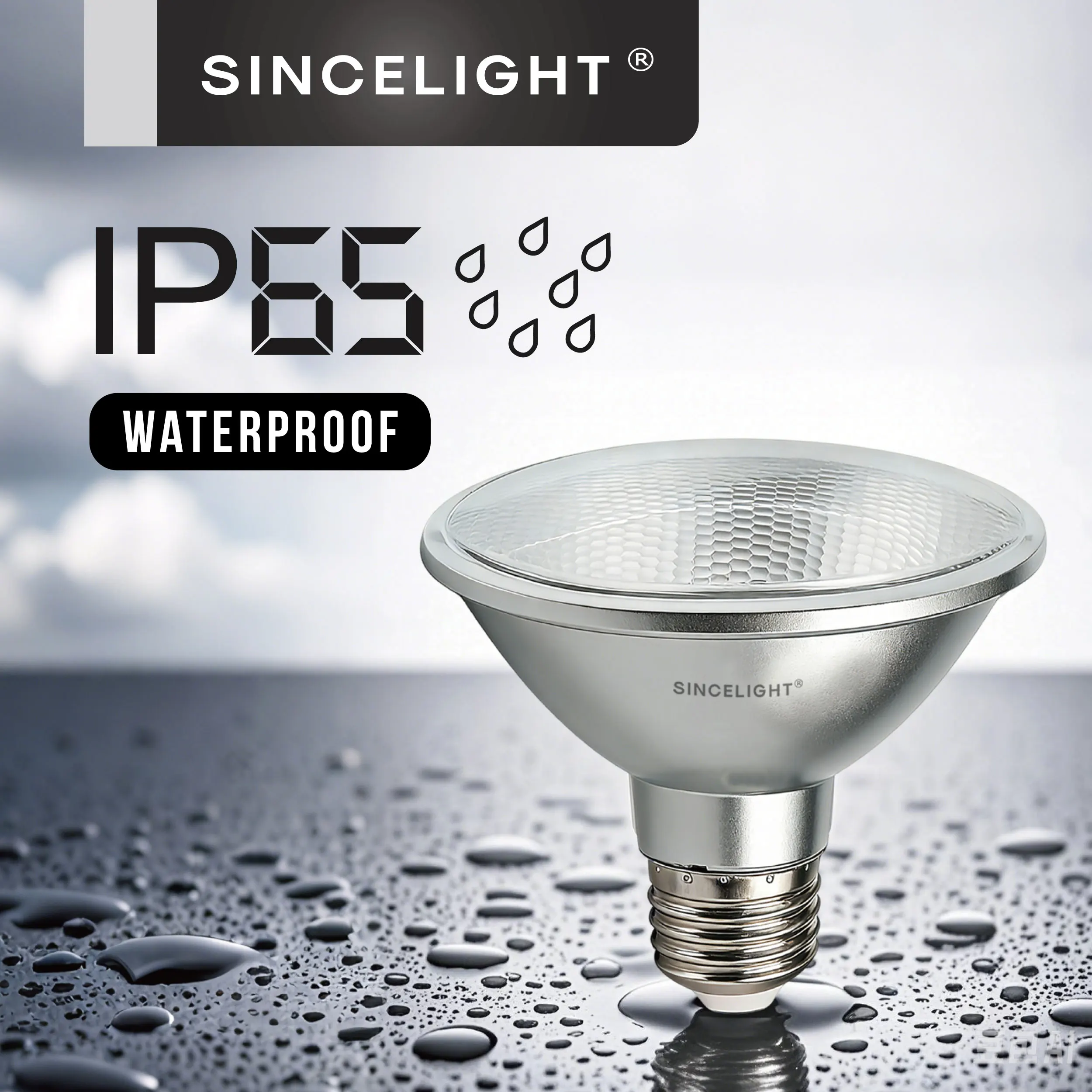 PAR30s LED Light Bulb with E27 Base, with 38° Optical Reflector, 10W, Rich Color RA≈90, 850 Lumens Equivalent to 85W Halogen