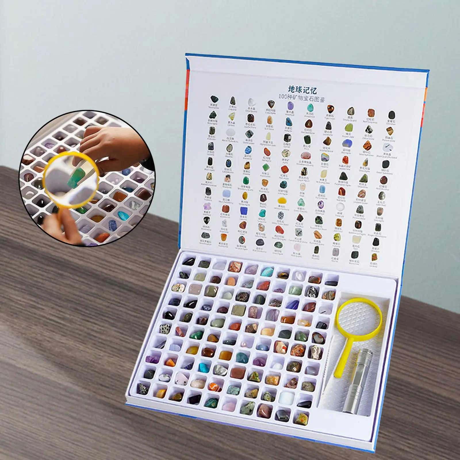 Kids Gemstone Crystal Kit Stem Geology Education Rock Mineral Kit Gemstone