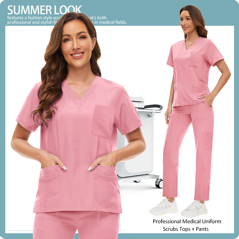 Vêtements de travail pour salle d'opération, uniformes médicaux, vêtements de travail pour pharmacie d'hôpital, ensemble de gommages pour infirmières, combinaison de chirurgie dentaire, vente en gros