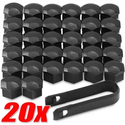 20 piezas tapas de tuerca de neumático de rueda de coche cubierta de protección antioxidante 17mm 19mm 21mm accesorios de tapa de decoración de tuerca de cubo de coche