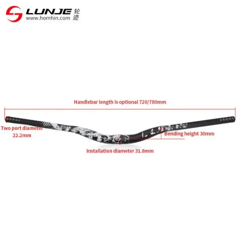 Bike Swallow Handlebar Lunje Downhill Handlebar Horizontal Handlebar Multiple Uses 720mm 780mm Aluminum Alloy