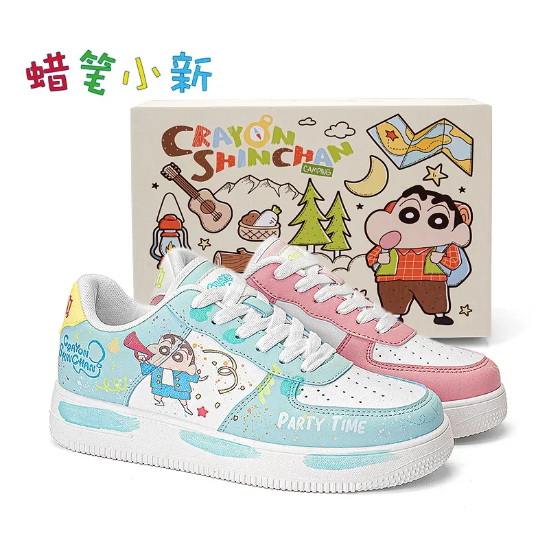 Kawaii Anime Crayon Shin-chan Autumn New Casual Couple Style Skateboarding Shoes Cartoon Versatile Thick-soled Sneakers