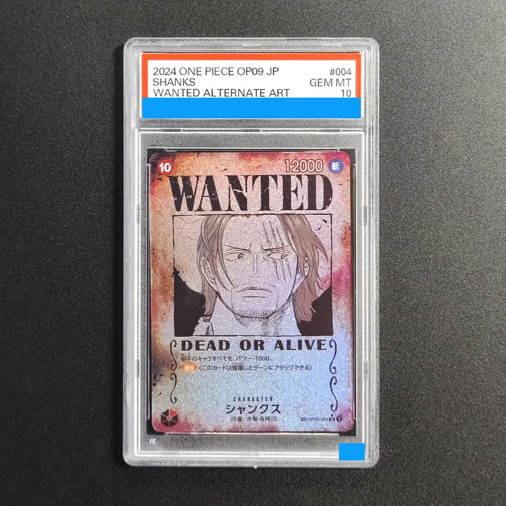 

Proxy DIY 2024 ONE PIECE OP09 JP SHANKSWANTED ALTERNATE ART 004 Rating Card 10 Mt 10 Card Labels Gift Collection cards Toys