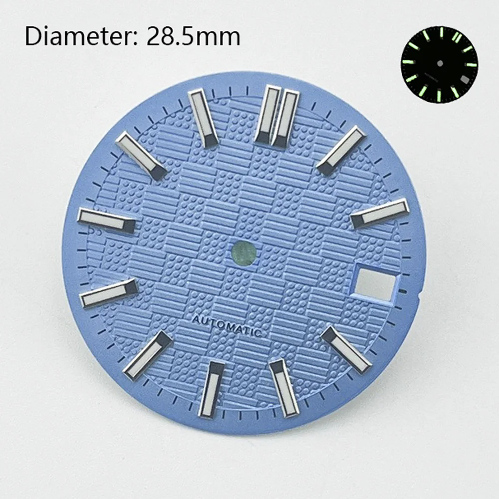 28.5mm NH35 dial green luminous modified diving watch dial NH35 suitable for NH35 automatic movement watchmods customized logo