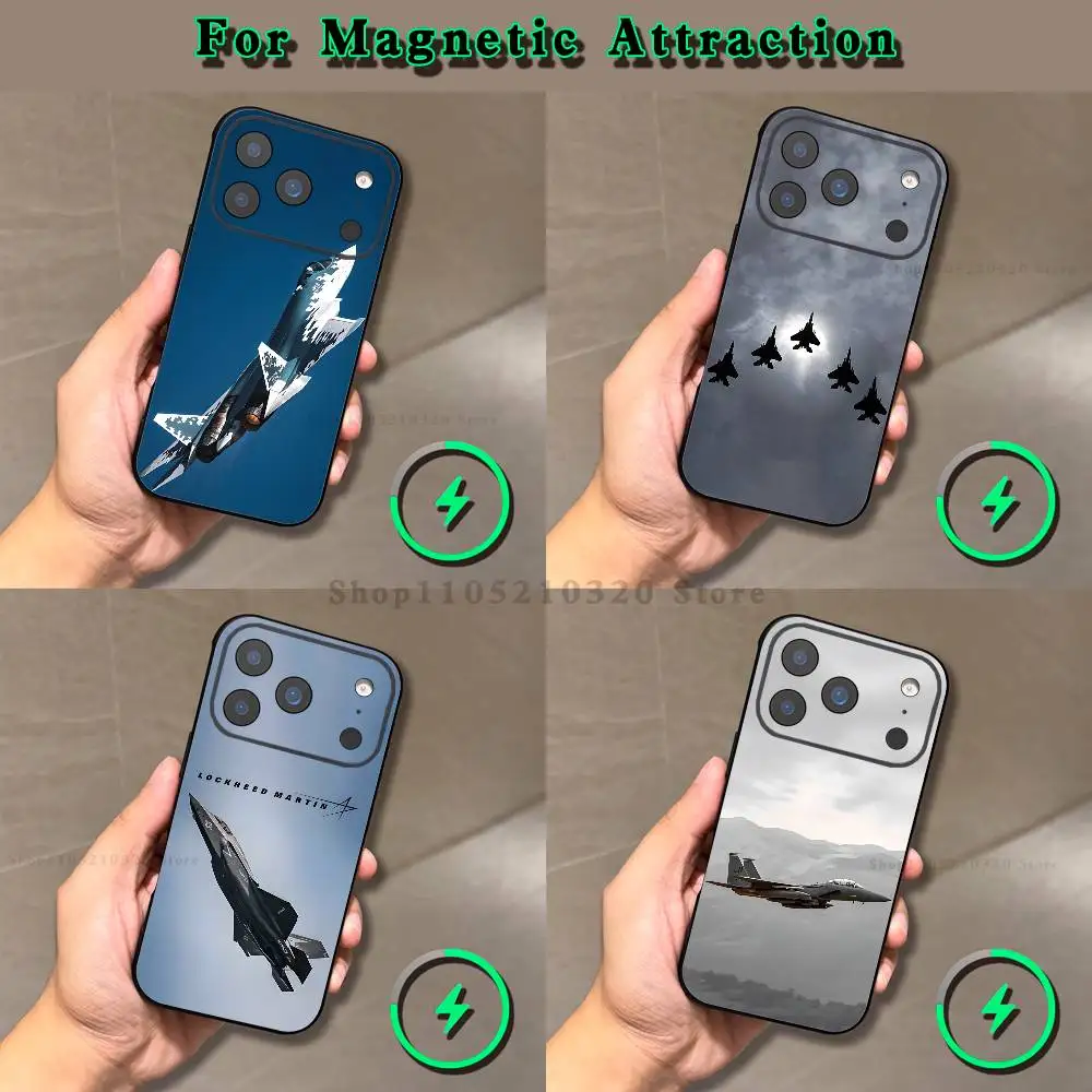 

A-Airplane Fighter Phone Case For iPhone 17,16,15,14,13,12,11,Pro,Max,Plus,E,Air,Mini Magnetic Magsafe Frosted Clear