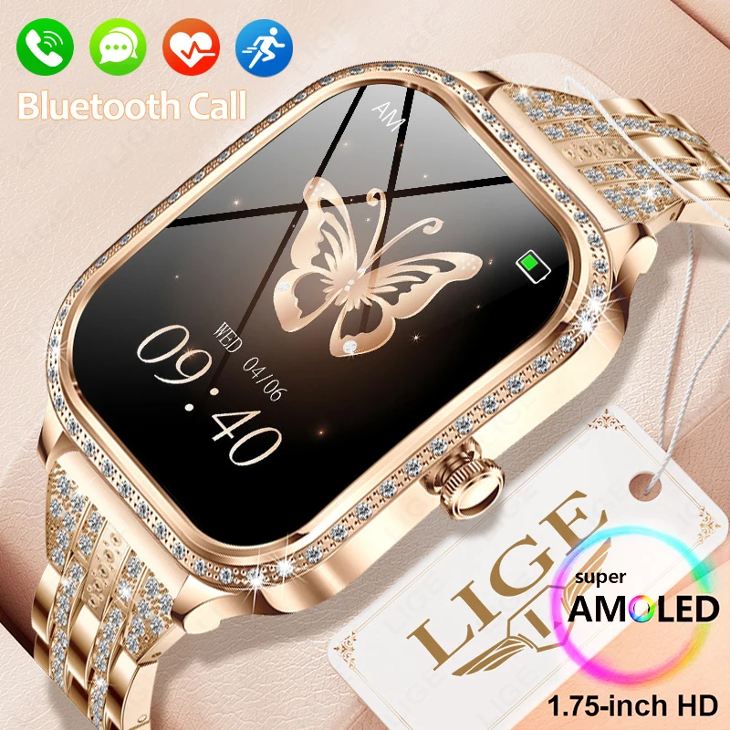 LIGE 2026 Smart Watch Women Bluetooth Call Ladies Bracelet Health Sleep Sport Tracker IP68 Waterproof Smartwatch for Android iOS
