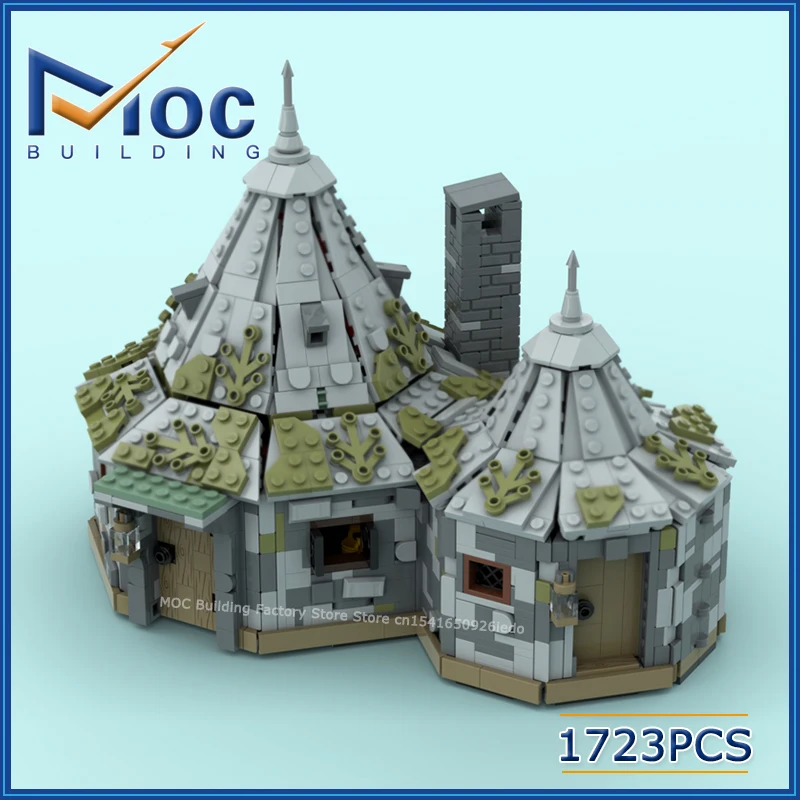 Classic Movie Series Scene Wizard Hut Model MOC Building Blocks Collection Display Creative Toys DIY Assemble Bricks Xmas Gifts