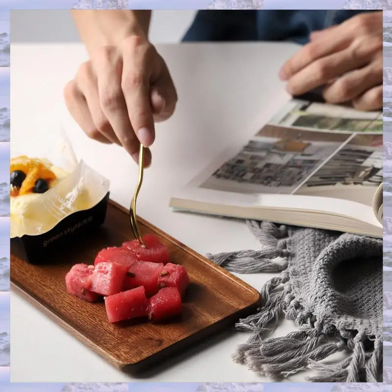 

Деревянный поднос из акации, деревянный поднос для послеобеденного чая из цельного дерева, поднос с фруктами, простой поднос для закусок в кофейне