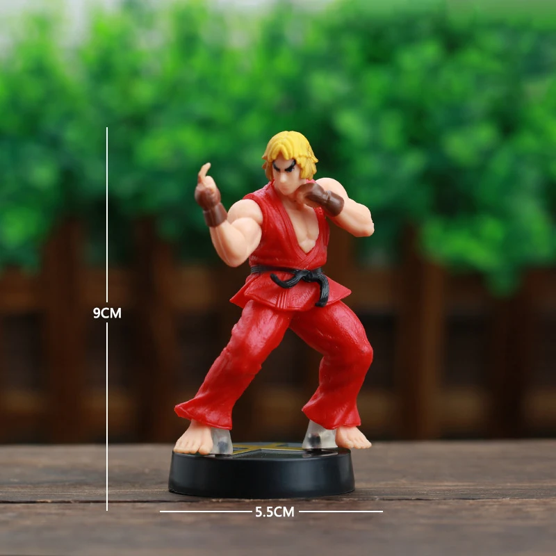 9.5cm Street Fighter Figure Ryu Ken Action Figures Ornaments Room Decor PVC Model Collection Game SF Doll Toys for Child\'s Gifts