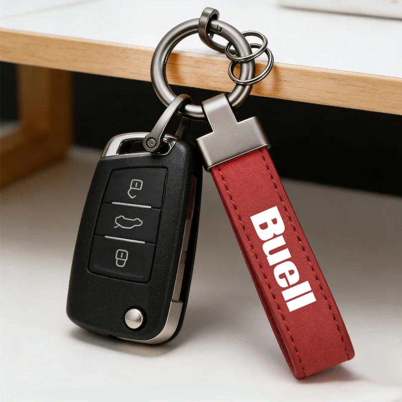 Alloy Luxury Suede Leather Keychain Car Key Chain For Buell 1125R 1125Cr X1 Xb9r Xb9 Xb12 Xb9sx Ulysses XB12s Xb12x Lightning