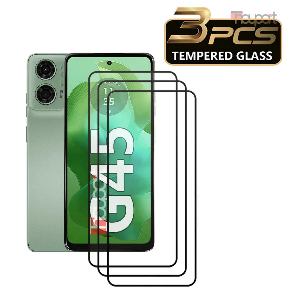 3PCS Tempered Glass For Motorola MOTO G45  Screen Protector Film MOTO G45 Glass Protective